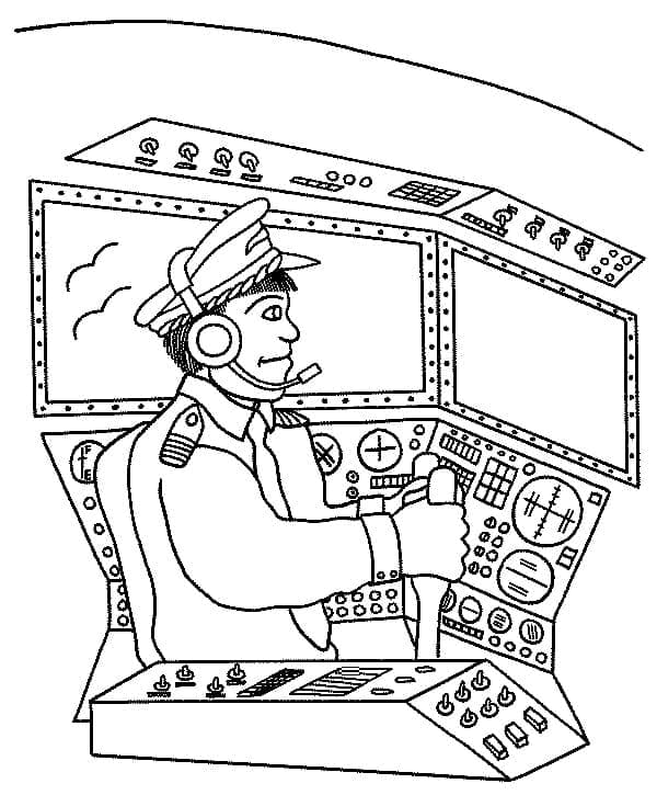 Pilot sedang menerbangkan pesawat