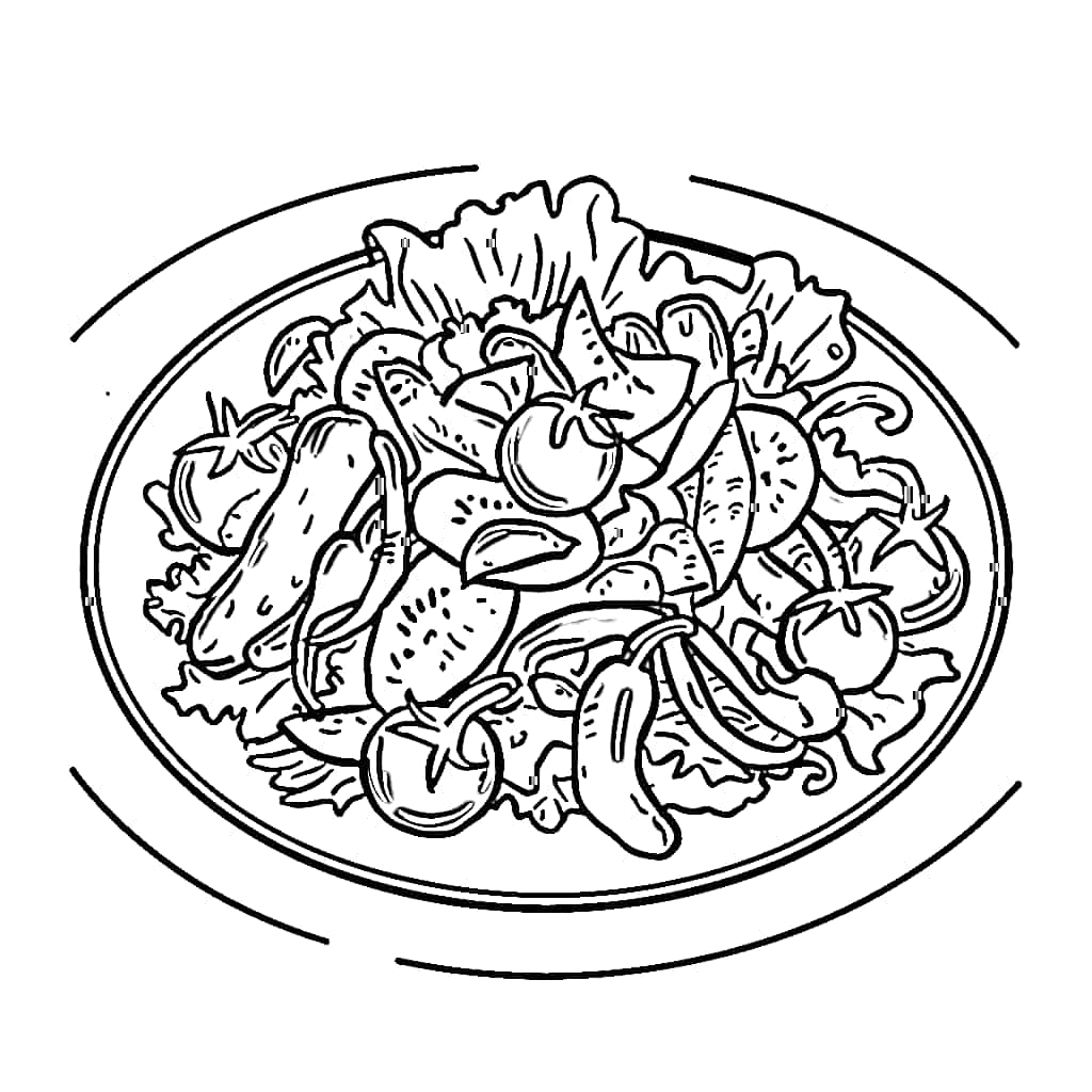 Piring salad yang lezat