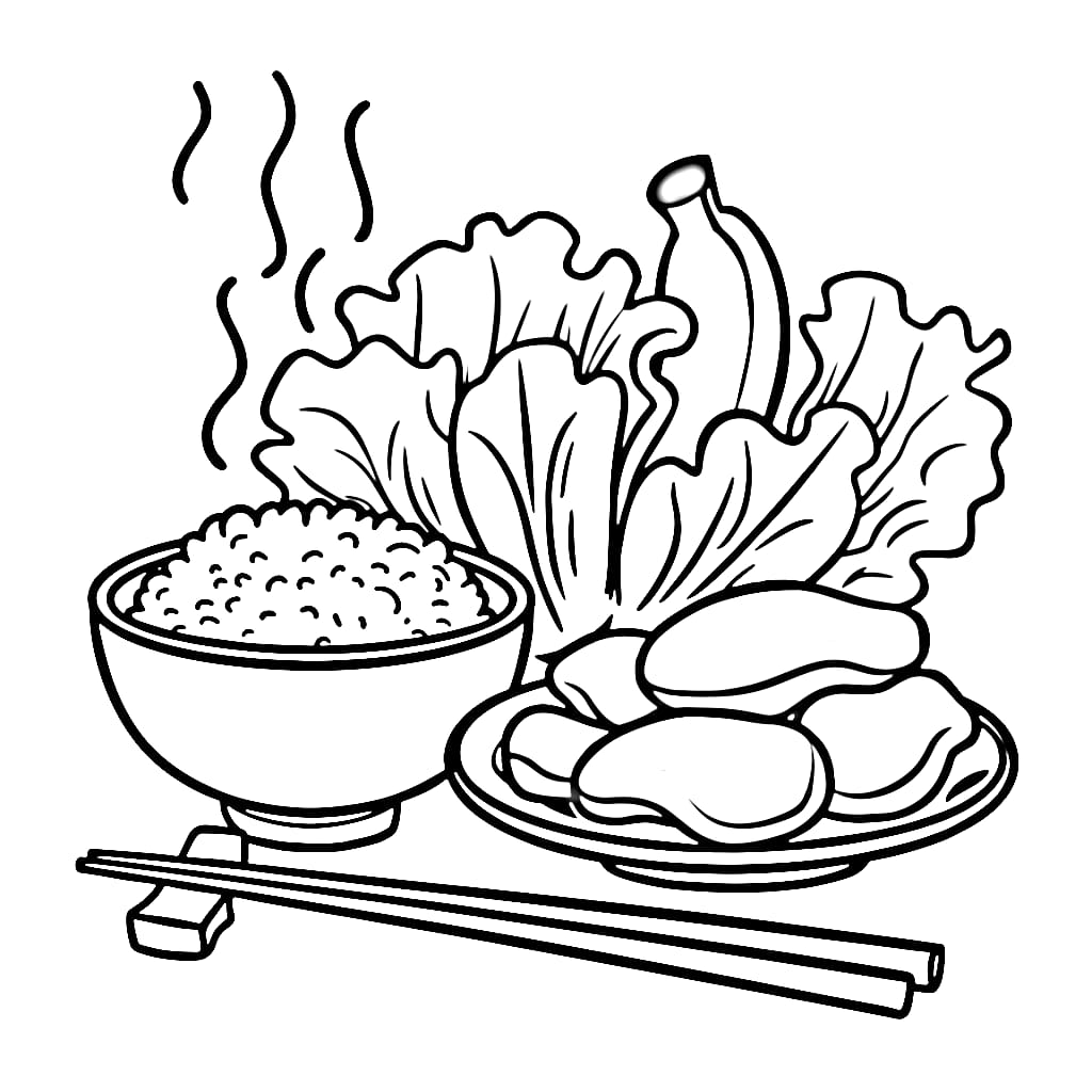 Semangkuk nasi panas
