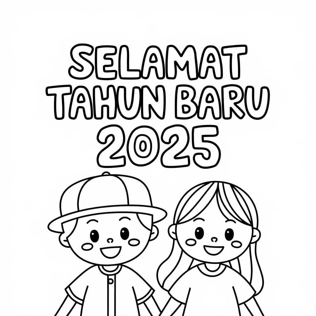 Anak-anak Selamat Tahun Baru 2025