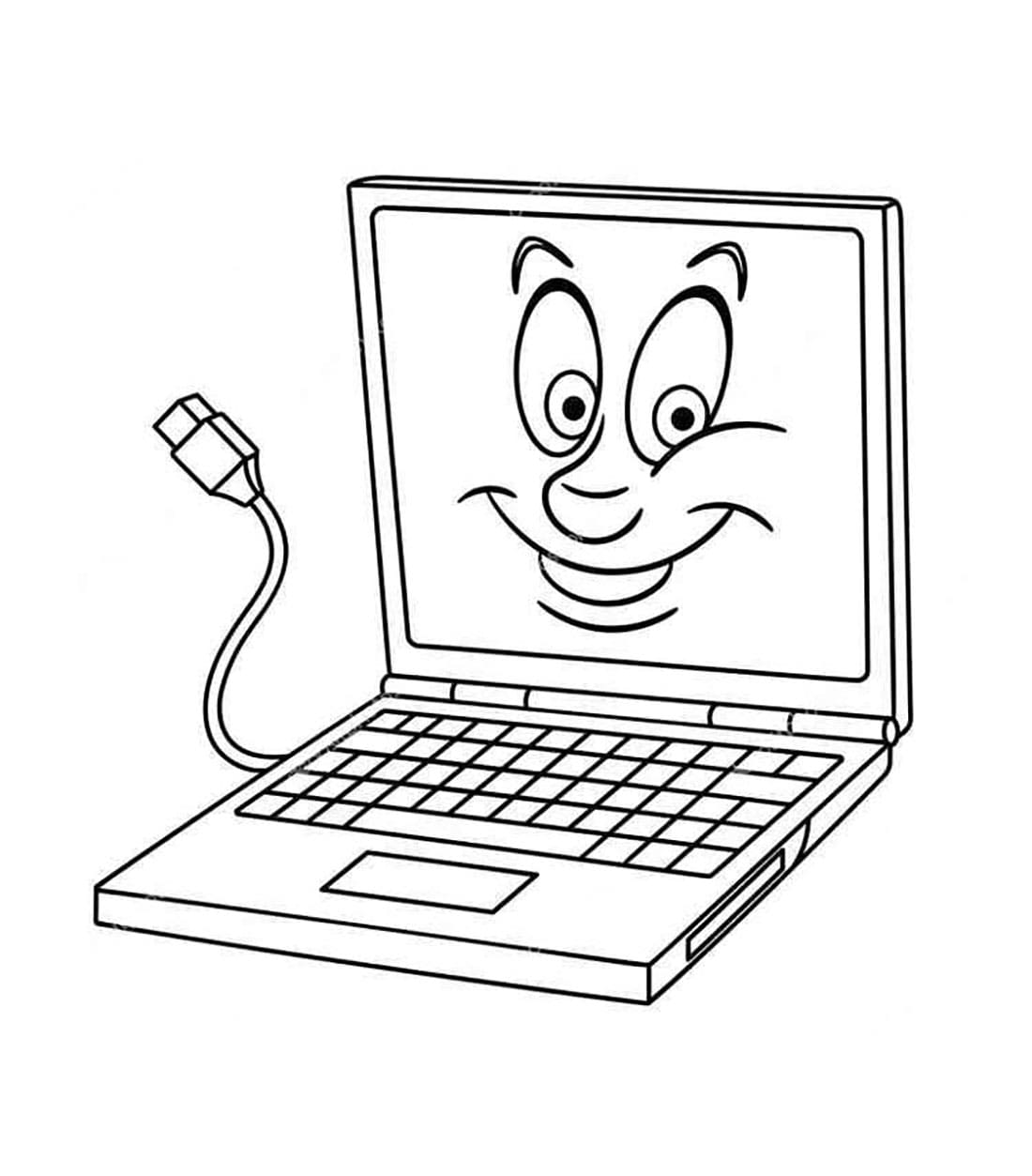 Gambar kartun laptop