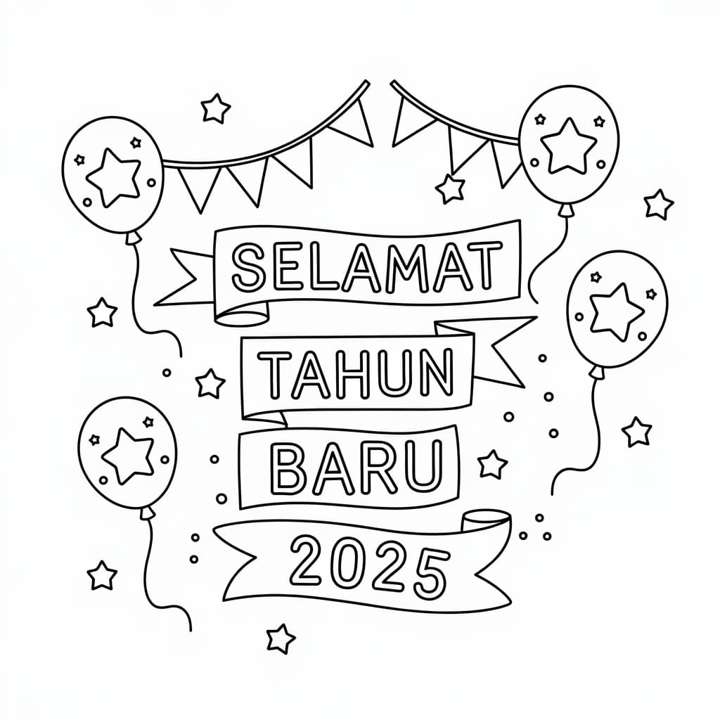 Gambar Selamat Tahun Baru 2025 gratis