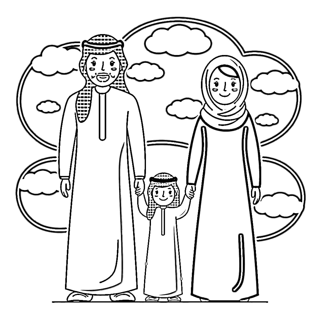 Keluarga Muslim lucu