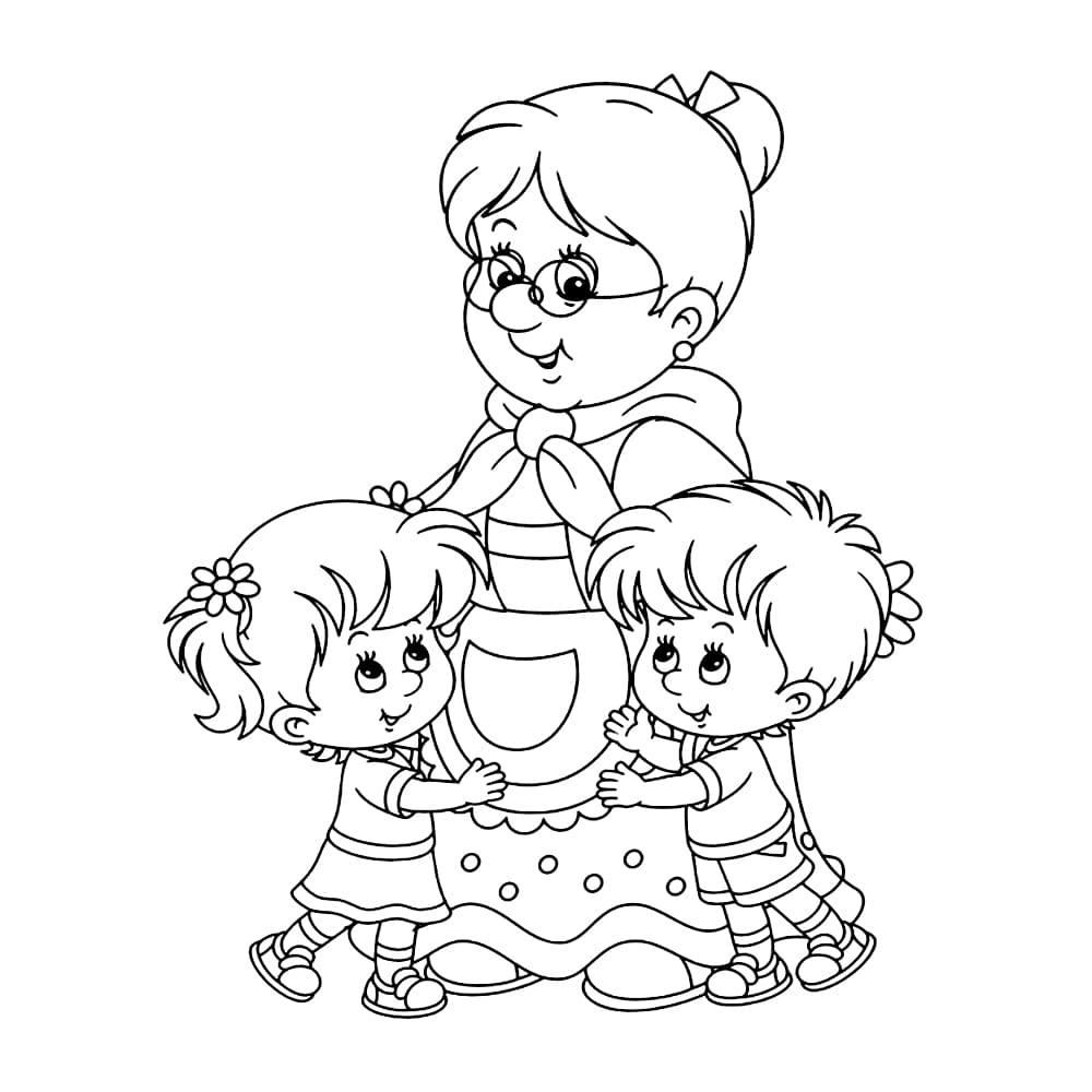 Nenek dan dua anak