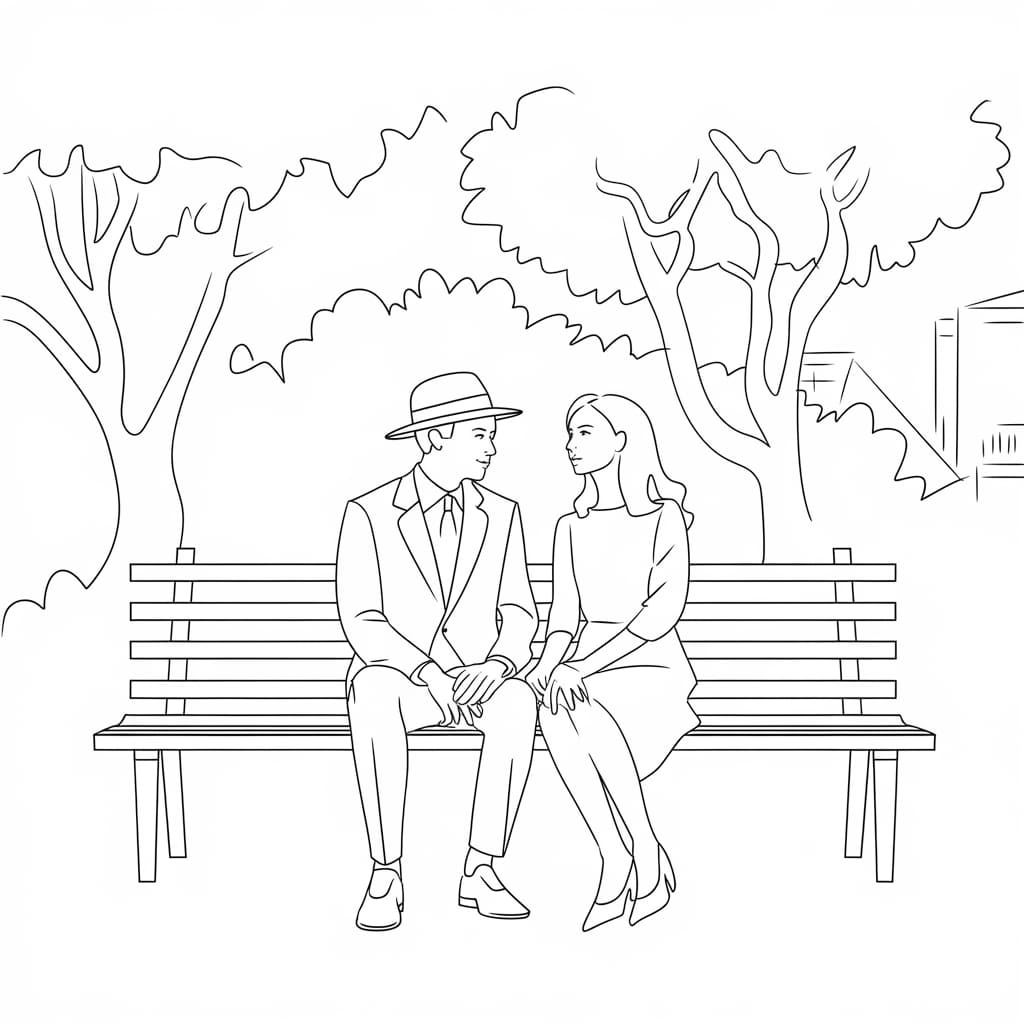 Pasangan di Taman Kota