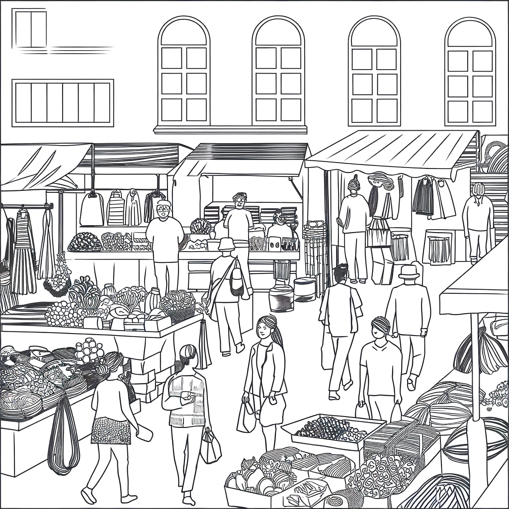 Pasar yang ramai
