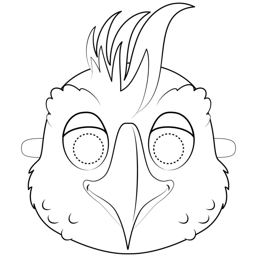 Topeng burung pemarah