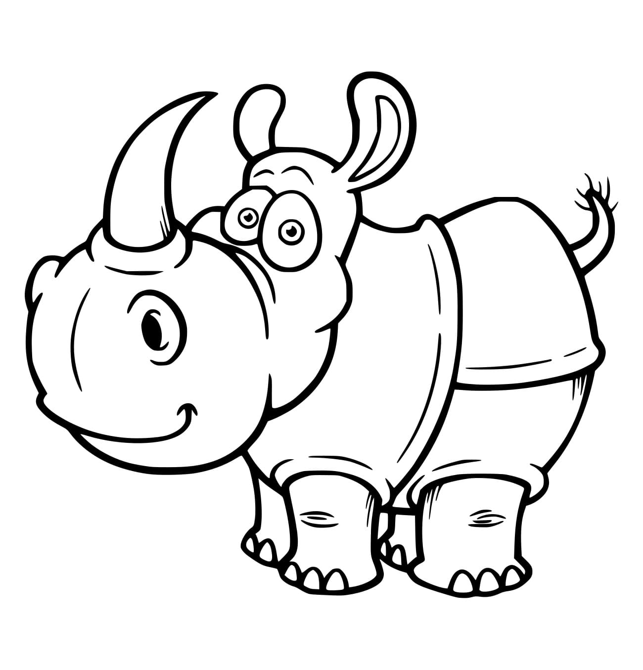 Badak Lucu Kartun