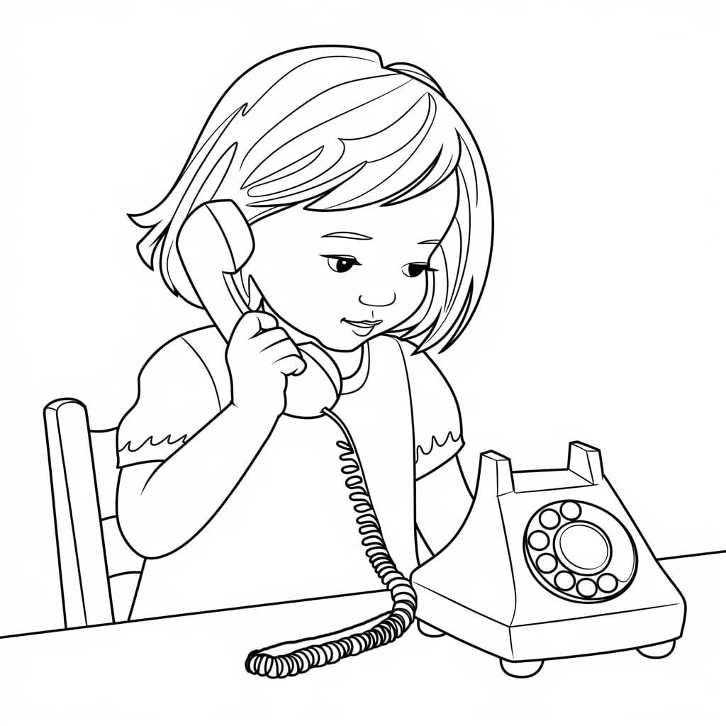 Bayi Menggunakan Telepon
