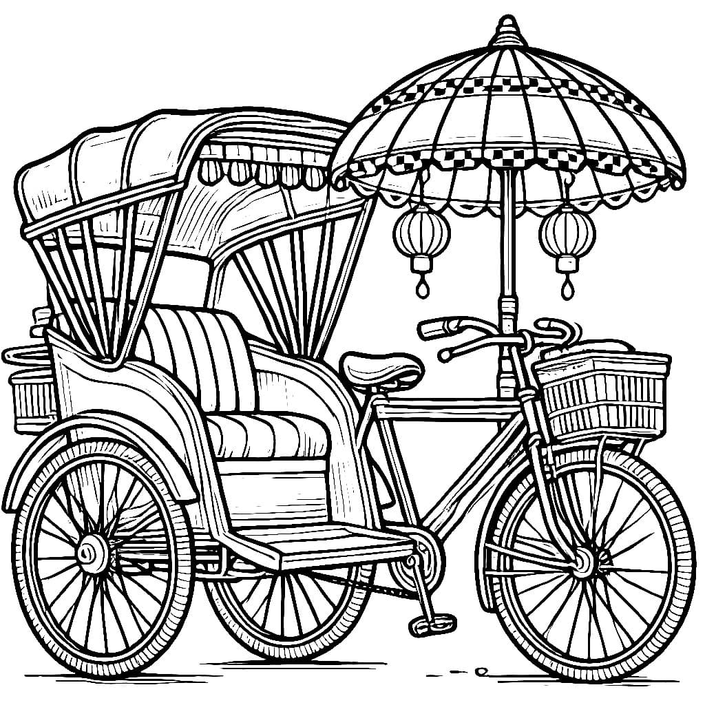 Becak dan payung
