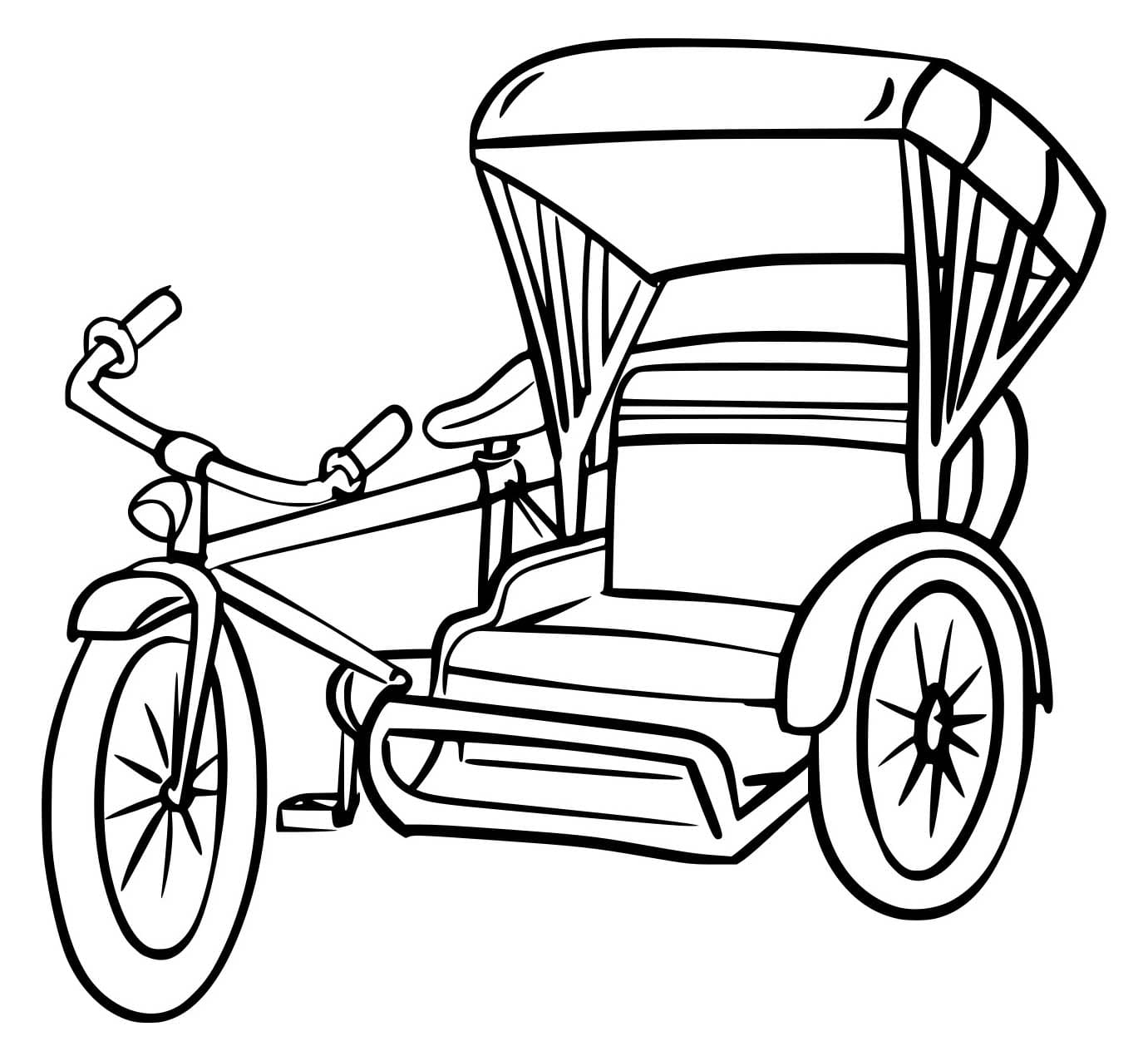 Dapat dicetak Becak
