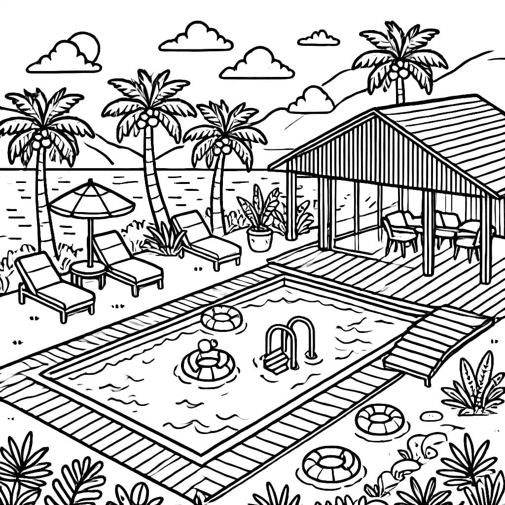 Desain kolam renang modern