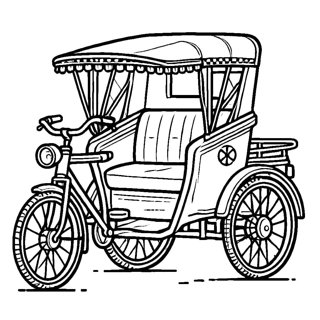 Gambar Becak biasa