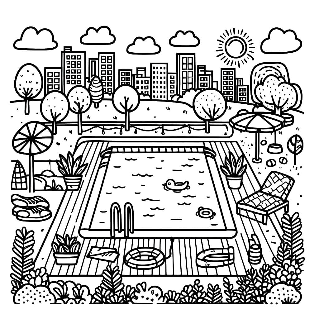 Kolam renang dekat kota