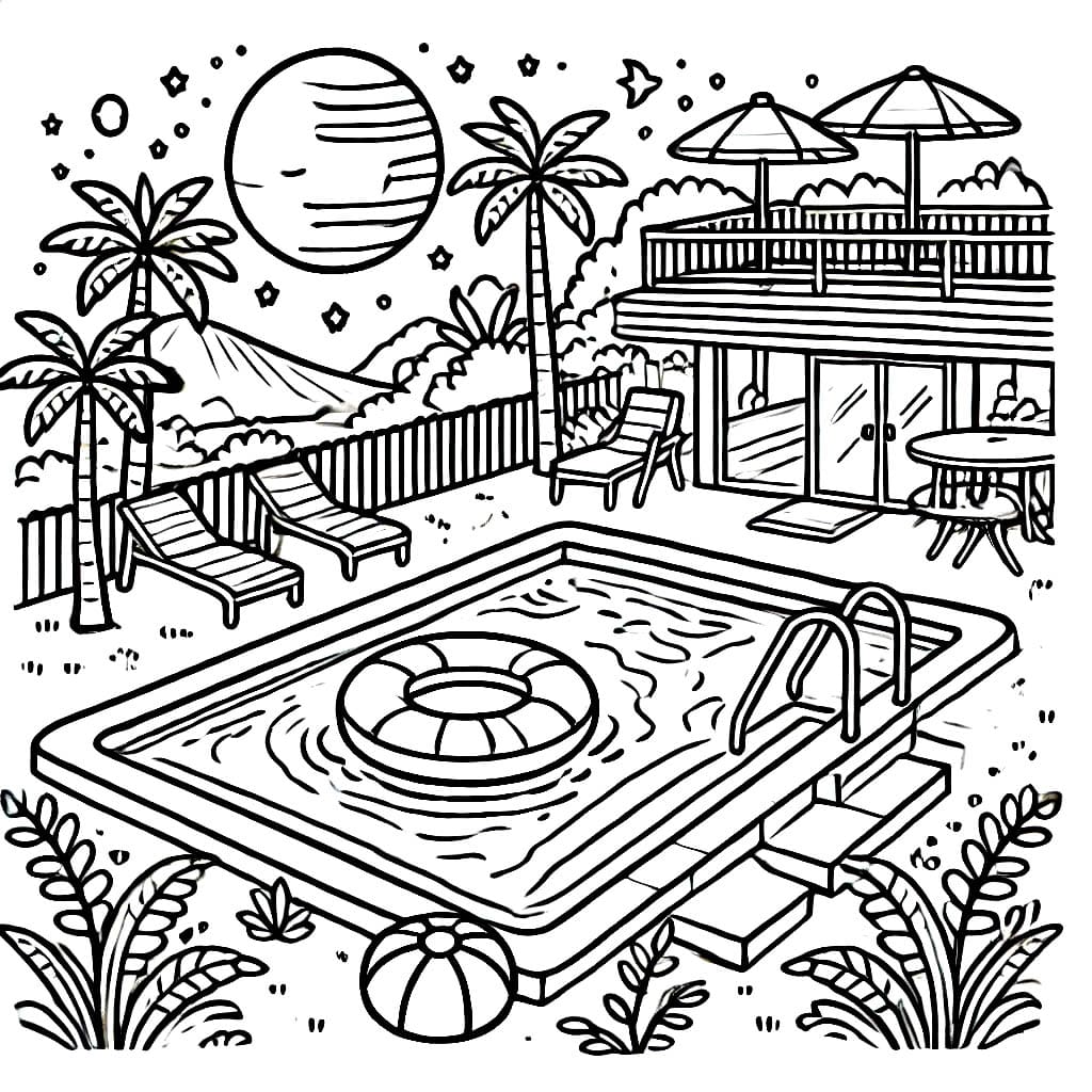 Kolam renang dengan tangga gratis