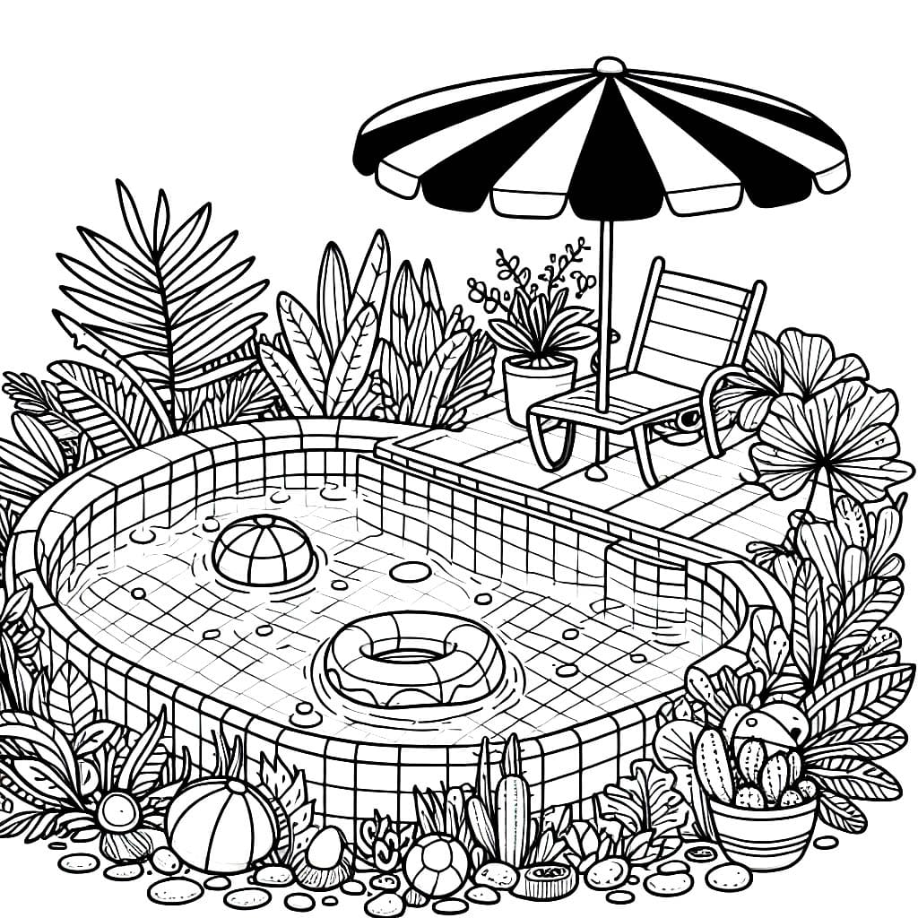 Kolam renang di halaman belakang