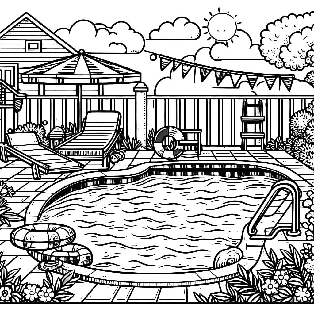 Kolam renang di rumah