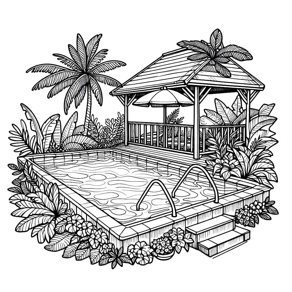 Kolam renang tanpa orang