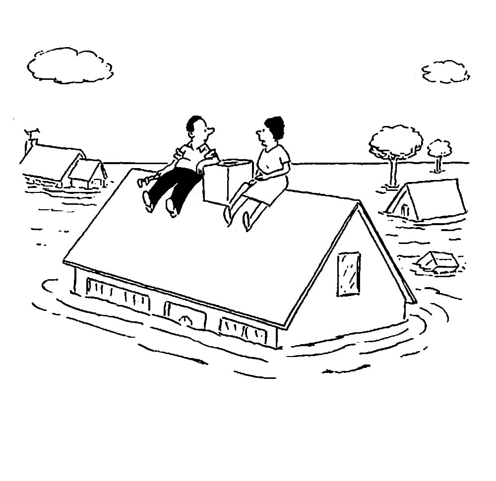 Orang yang terkena banjir