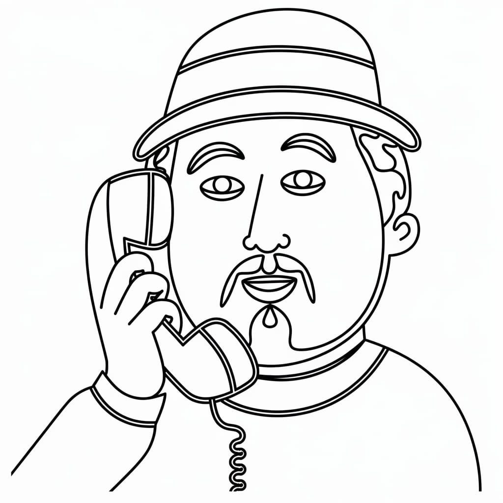 Pria Mendengarkan Telepon