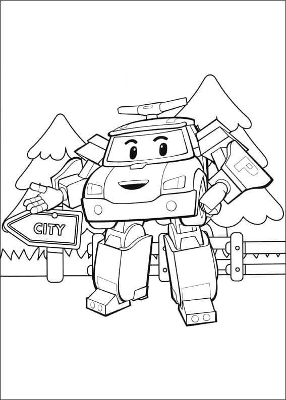Robocar Poli yang dapat dicetak