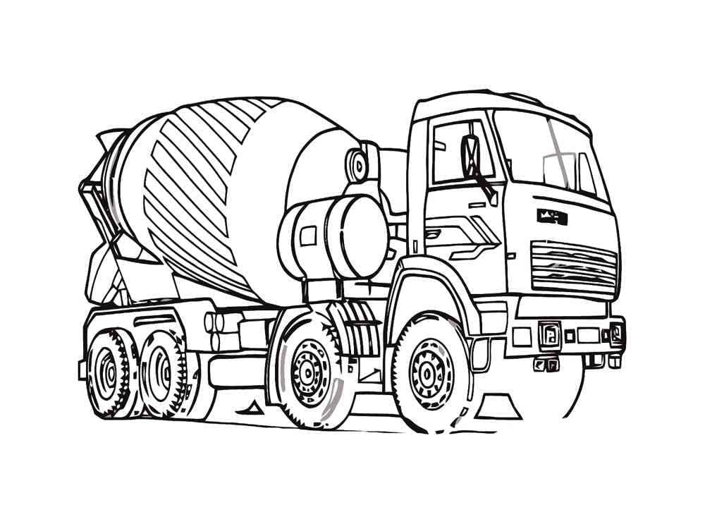 Truk Pengaduk Semen Gambar