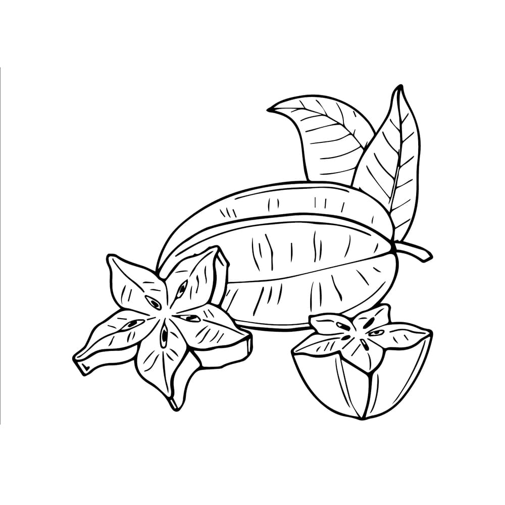 Buah belimbing dan potongan