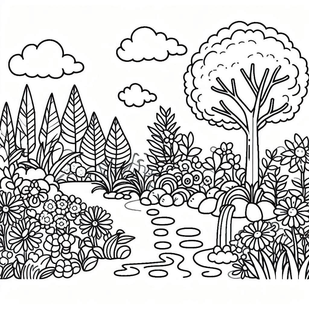 Kebun yang lebat