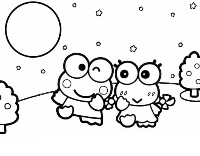 Keroppi di Bawah Bulan