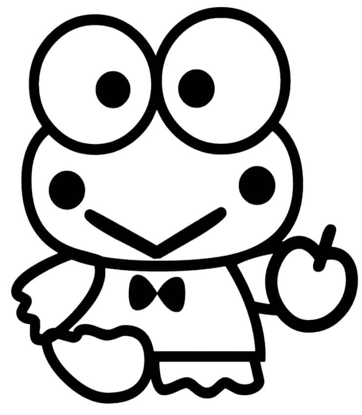 Keroppi Memegang Apel