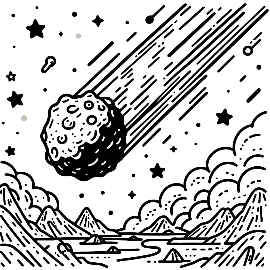 Meteor dan gunung