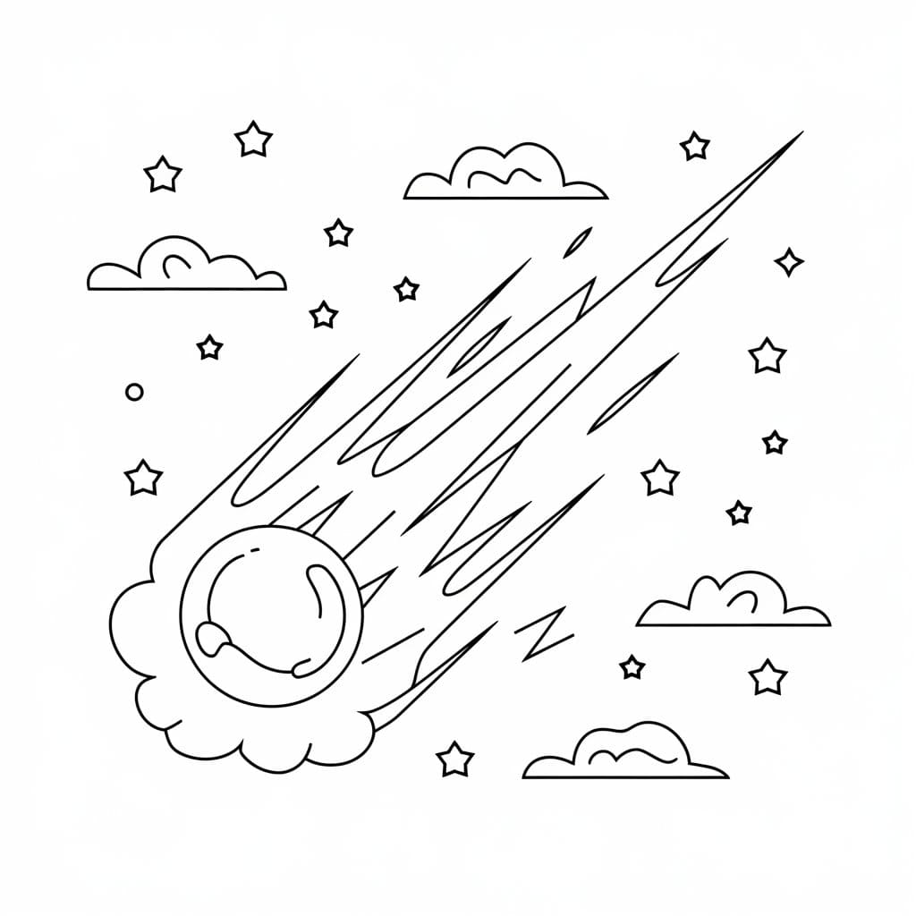 Meteor dengan awan