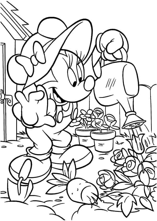 Minnie Tikus di Kebun