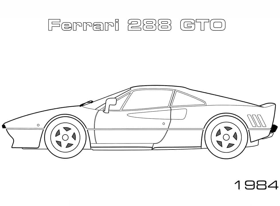 Mobil Ferrari 288 GTO