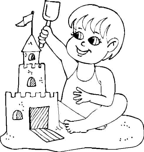 Gadis Kecil dan Istana Pasir gambar
