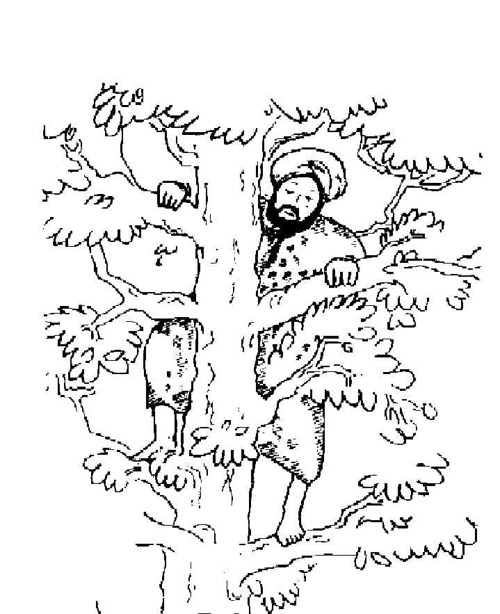 Yesus Bertemu Zakheus Gambar