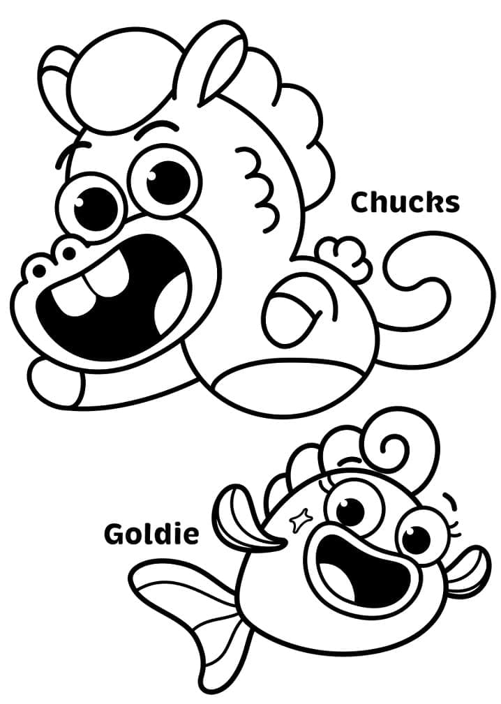 Chunks dan Goldie dari Baby Shark