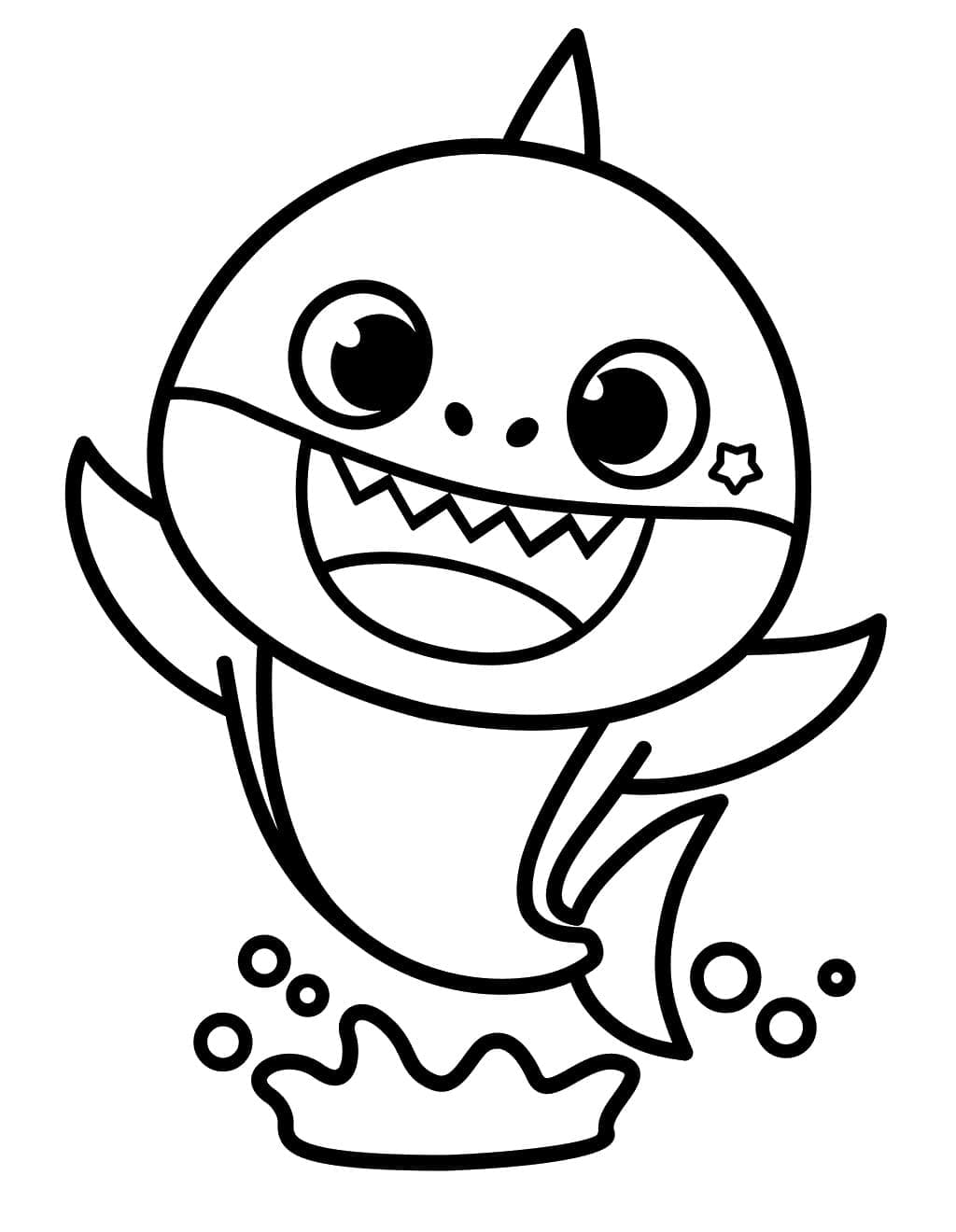 Lucu Baby Shark Dapat dicetak