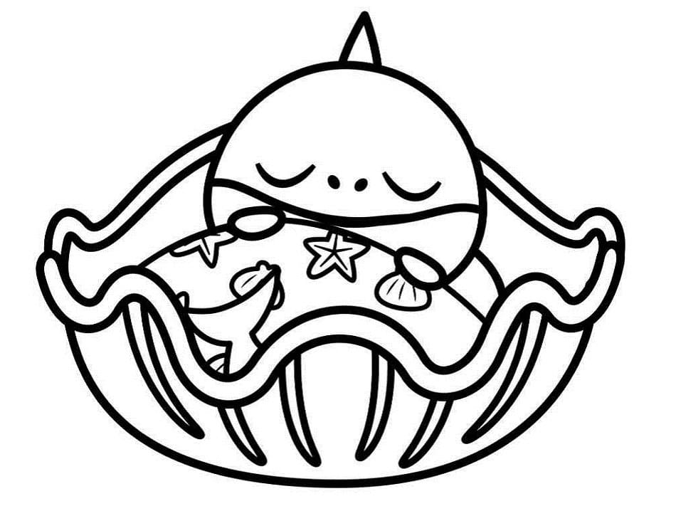 Sedang tidur Baby Shark