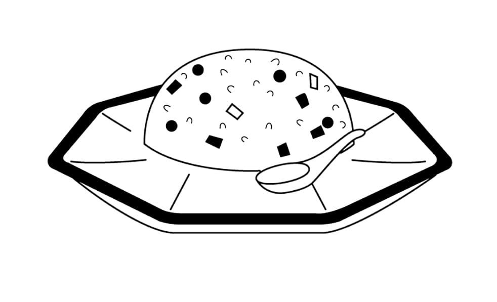 Nasi di atas piring