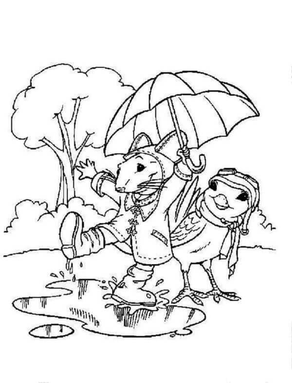 Seekor Tikus dan Seekor Burung di Musim Hujan