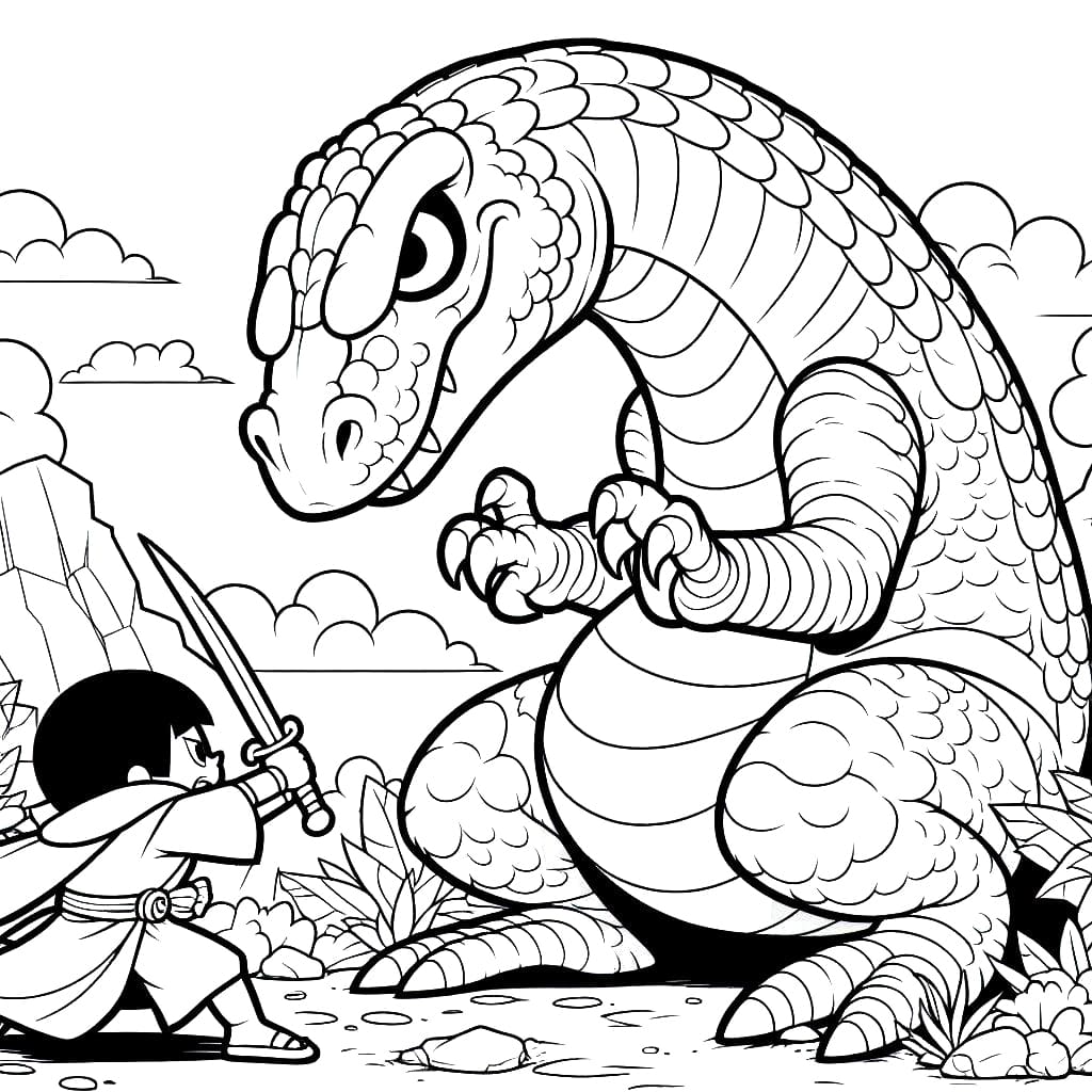 Anak-anak vs Komodo