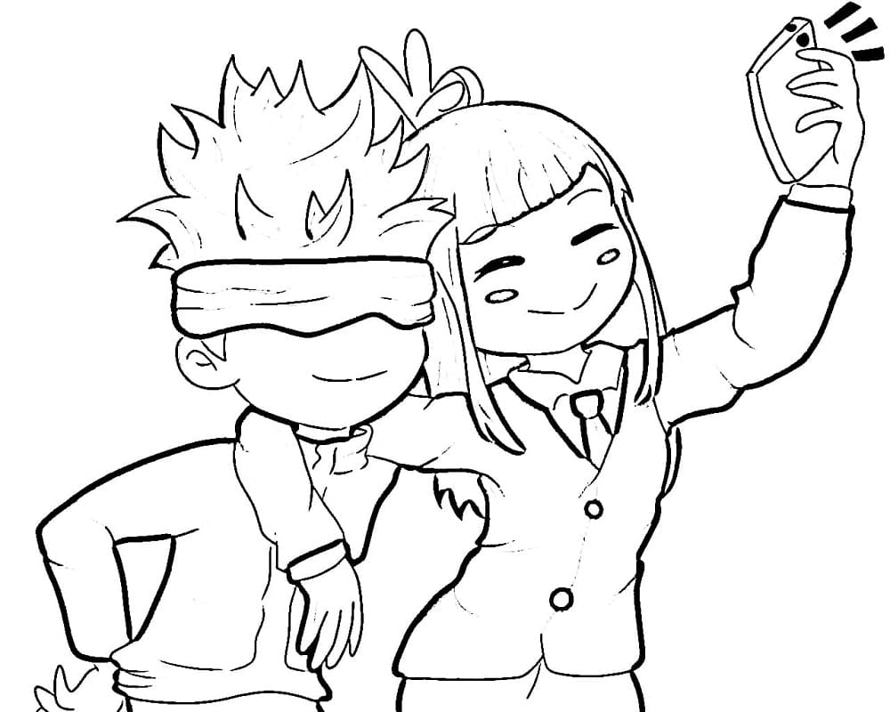 Chibi Gojo Satoru dan Miwa Kasumi