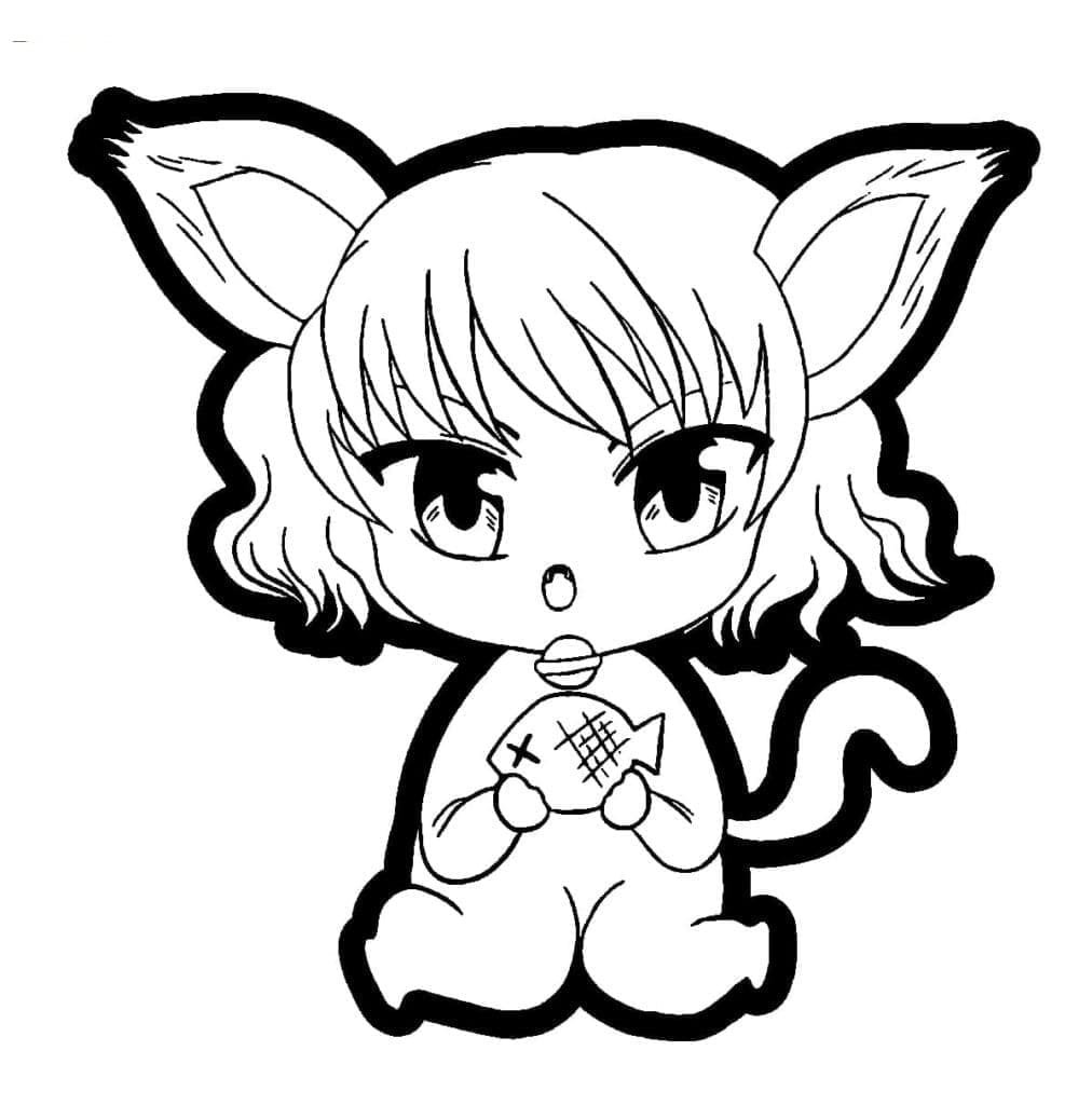 Gadis Anime Kucing Chibi