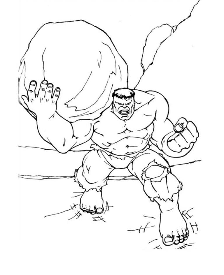 Hulk Memegang Batu