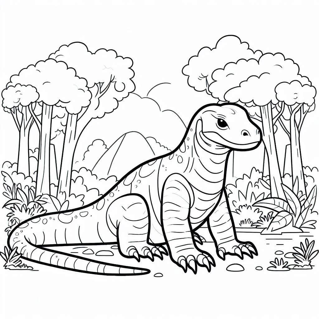 Komodo di hutan