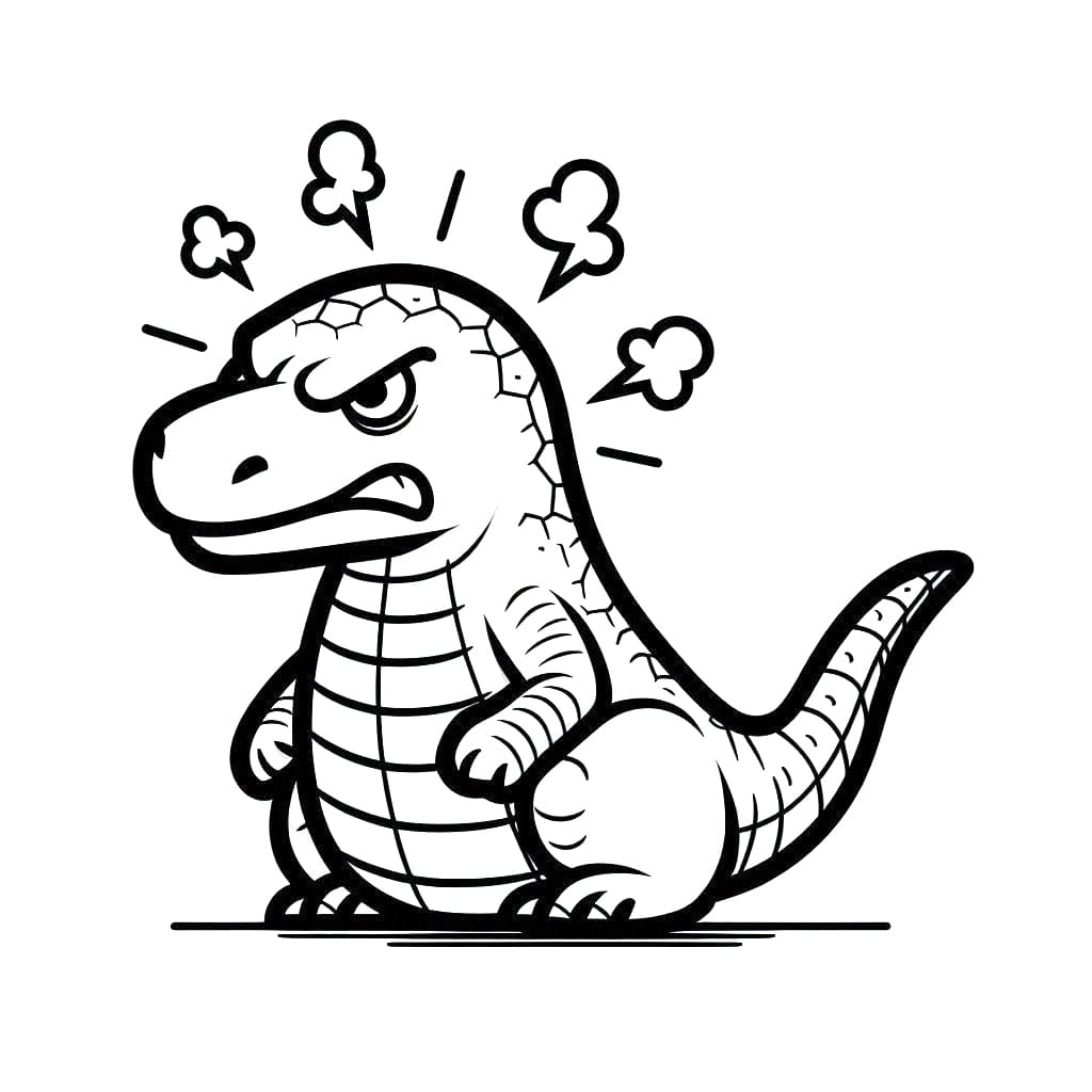 Komodo marah