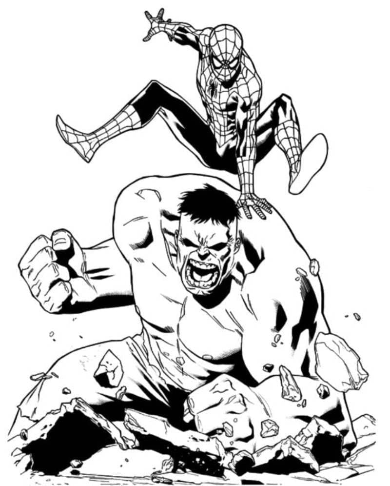 Spiderman dan Hulk