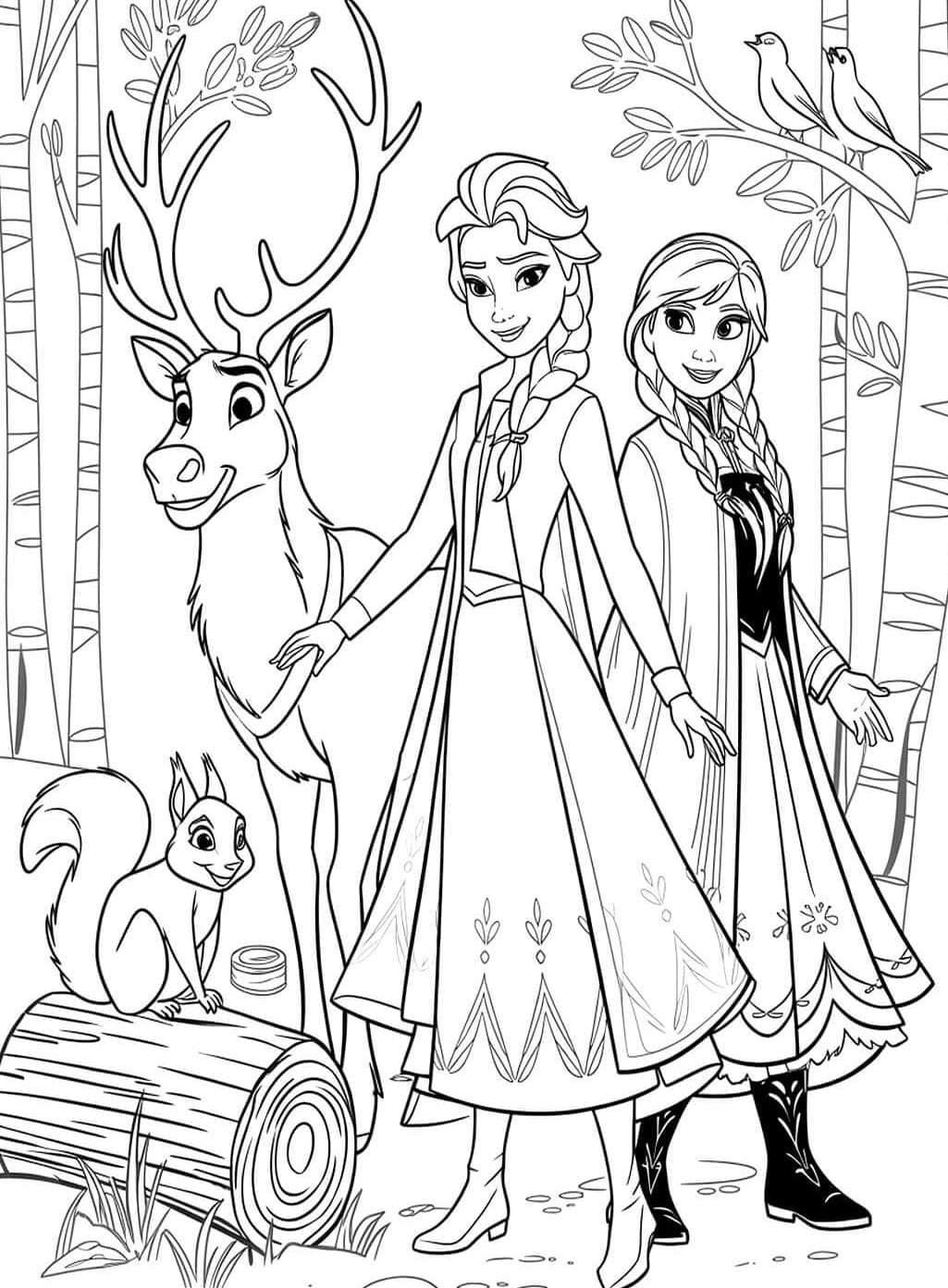 Elsa dan Anna dengan Hewan