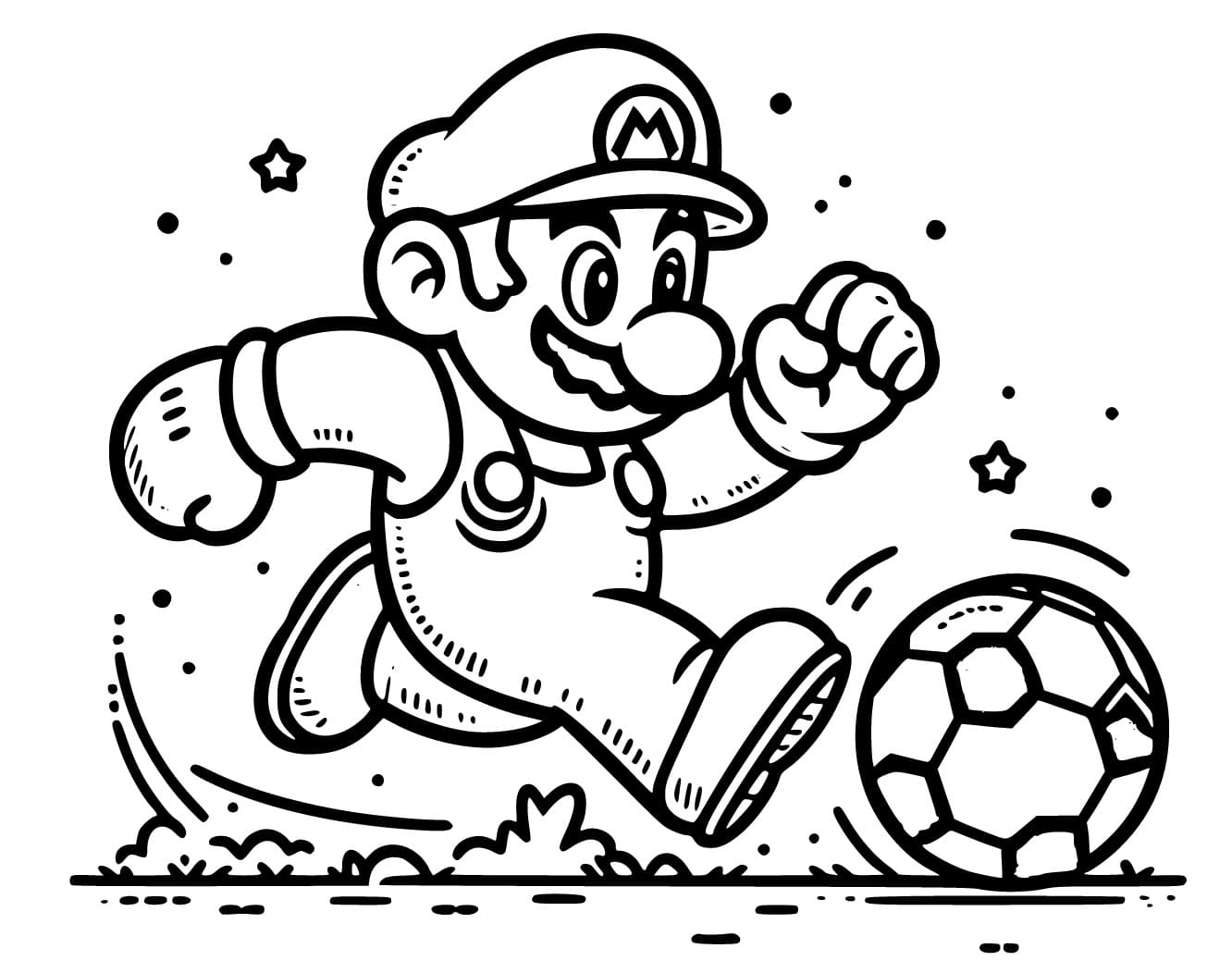 Mario Bermain Sepak Bola